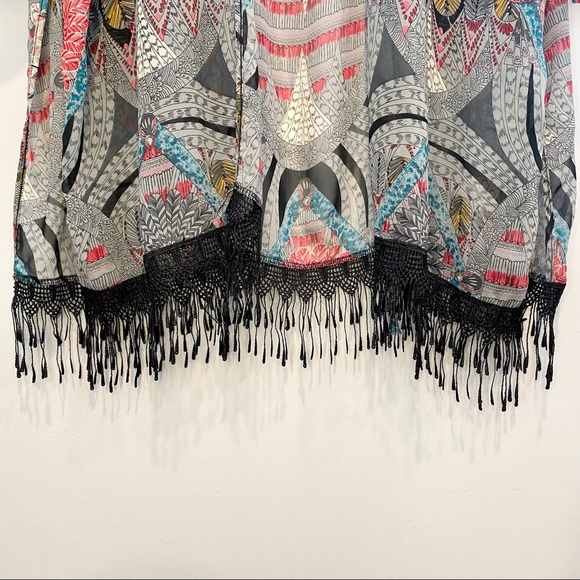 Persaya Bohemian Sheer Kimono Beach Coverup - Picture 13 of 14